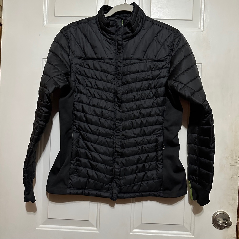 Ariat Quilted Black Puffer Jacket Womens Lg Horse Riding English Equestrian NWOT